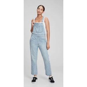 GAP Denim Overalls Light Venice Blue Straight Leg XS 831947-00-1 NWT